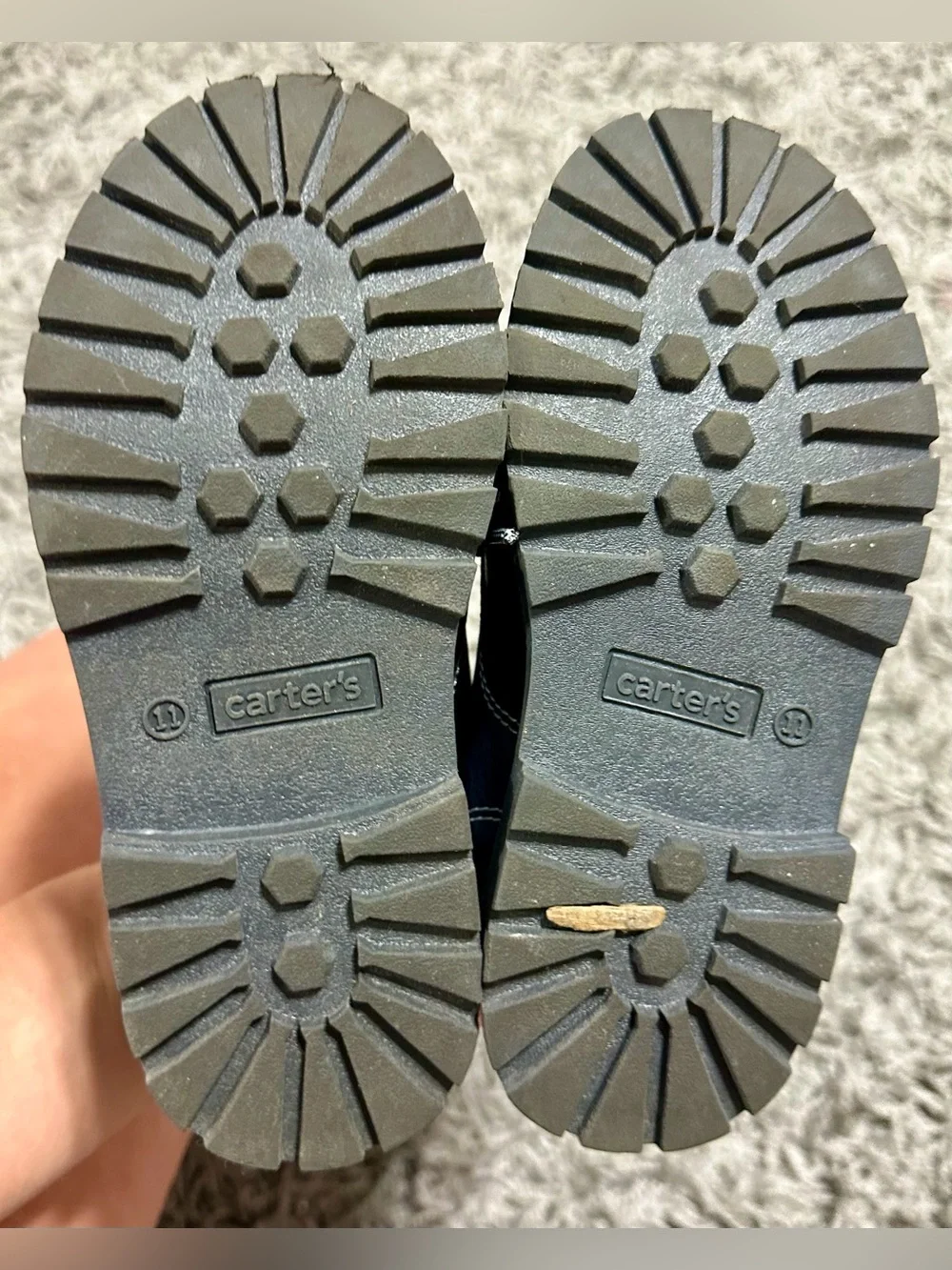 Carter's Navy Lace-Up Toddler Boots